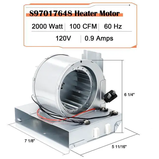 Alt view image 3 of 7 - Broan Nutone Heater Motor Assembly - Replacement for Broan Nutone Bathroom Exhaust Fan with Powerful Heating Element
