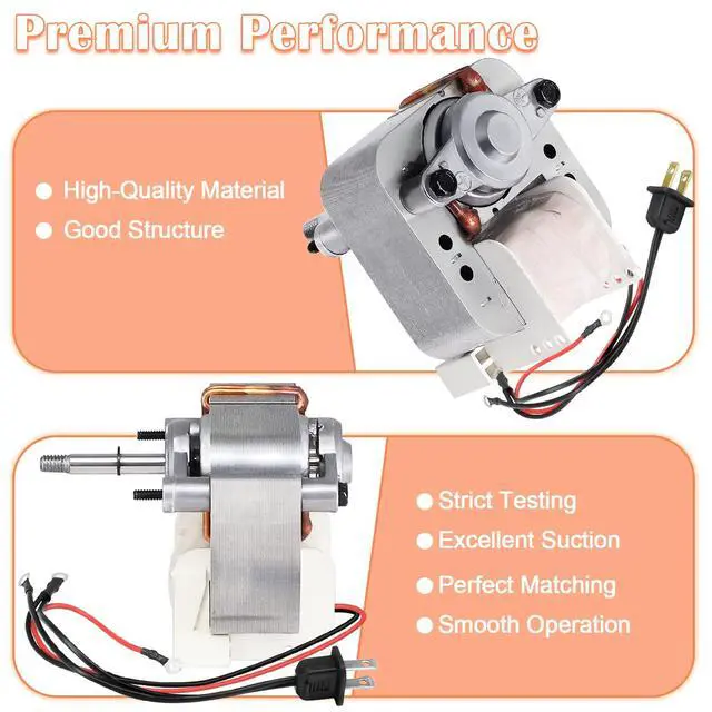 Alt view image 7 of 7 - S97017062 97017062 Heater Motor & Blower Wheel Assembly for Broan Nutone 655 695 658 659 656 HFL695 Ventilation Fan 655-C, 655-A, 695-B, 656-B, 656-C Bathroom Exhaust Fan Replacement Parts