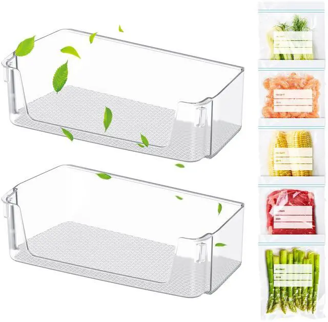 Main image of (2 PACK) UPGRADED DA97-20988A Refrigerator Door Bin Shelf Replacement for Samsung Refrigerator Right Door Shelves Parts RF27T5501SR, RF27T5501SG, RF28T5F01SR, RF28T5F01SG Fridge Shelf