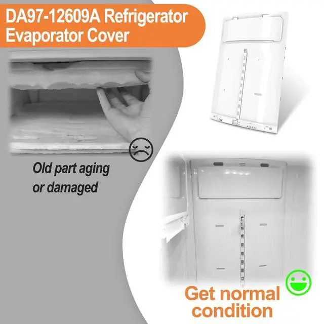 Alt view image 7 of 7 - Upgraded DA97-12609A Refrigerator Evaporator Cover Compatible With Samsung Refrigerator Evaporator Fan Motor DA97-12609C Fridge Fresh Food Evaporator Cover Assembly RF260BEAESR RF263BEAESR Fridge Part