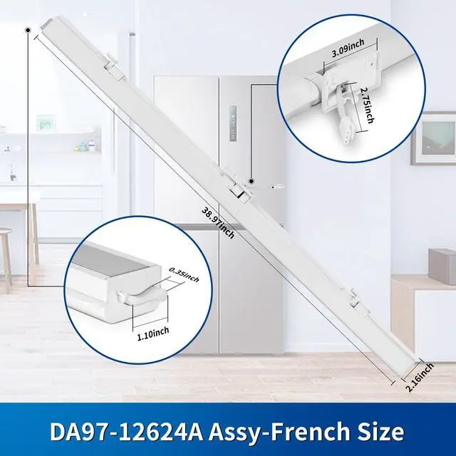 Alt view image 2 of 7 - Refrigerator Flipper Assembly #Sam-Da97-12624a Compatible with Samsung | DA97-12624A Assy-French Door Mullion with Heater Replacement for Samsung Refrigerator