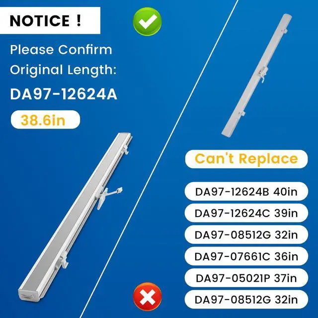 Alt view image 4 of 7 - Refrigerator Flipper Assembly #Sam-Da97-12624a Compatible with Samsung | DA97-12624A Assy-French Door Mullion with Heater Replacement for Samsung Refrigerator