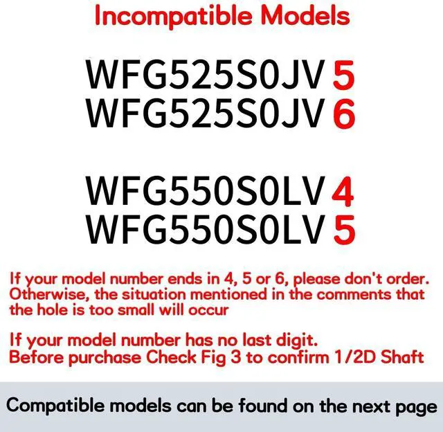 Alt view image 5 of 7 - WFG525S0JV0 WFG525S0JV1 WFG525S0JV2 | WFG535S0JV0 WFG535S0JV1 WFG550S0LV0 WFG550S0LV1 for Whirlpool Gas Stove Knobs for W11159631, Check Fig 2-4 Before Ordering