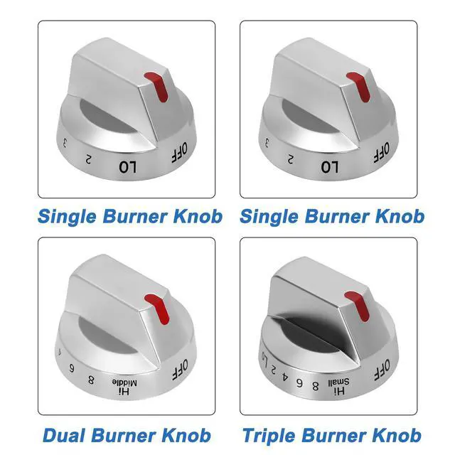 Alt view image 6 of 7 - NE63T8511SS NE63T8711SS NE63T8751SS for Samsung Electric Stoves Replaces DG94-03443D 3 Ring Burner knob,2 DG94-03443B Single Burner Knobs 1 DG94-03443C Dual Burner Knob