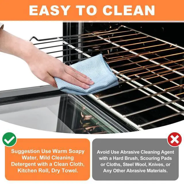 Alt view image 7 of 7 - DG75-01001C Range Oven Rack for Samsung Range/Stove/Oven, Oven/Microwave Combo Parts - Samsung Stainless Steel Oven Rack Replaces NX60A6511SS NE63A6511SS DG75-01001A (Pack of 2)