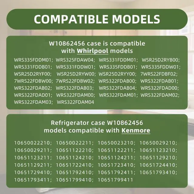Alt view image 5 of 7 - W10862456 W10778316 Refrigerator Housing Compatible With Whirlpool replace W10350062 WPW10350062 4454820 AP6027274 PS11759605 EAP11759605
