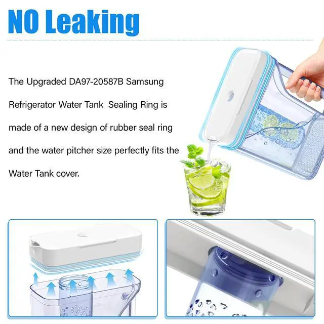 Alt view image 2 of 7 - Upgraded RF28T5021SR RF28T5021SG Water Pitcher Compatible with Samsung Water Pitcher for Fridge Door Replacement DA97-20587B PS16623902 for Samsung Refrigerator Water Reservoir Water Tank Assembly