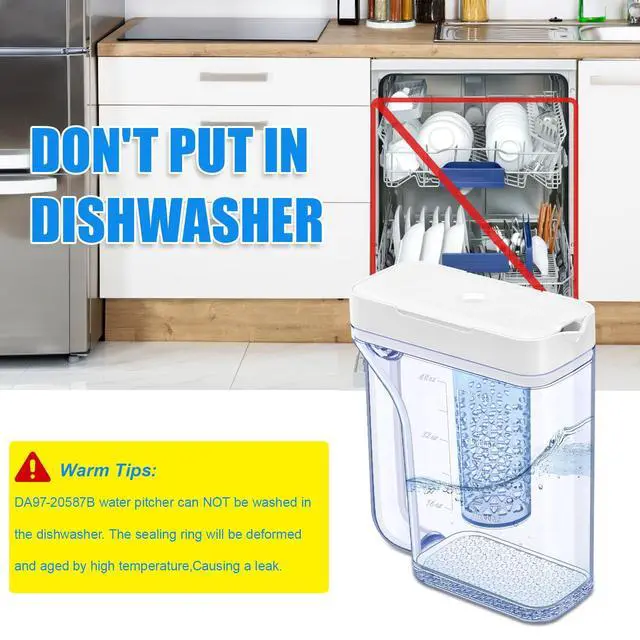 Alt view image 7 of 7 - Upgraded RF28T5021SR RF28T5021SG Water Pitcher Compatible with Samsung Water Pitcher for Fridge Door Replacement DA97-20587B PS16623902 for Samsung Refrigerator Water Reservoir Water Tank Assembly