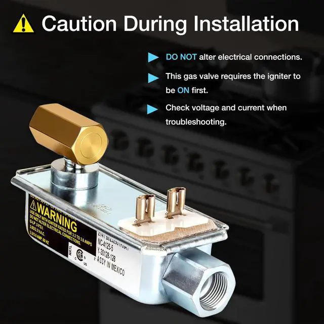 Alt view image 6 of 6 - Robertshaw Gas Valve NC-4125-5, Y-30128-128, Gas Range Oven Safety Valve, Commercial Stove Gas Safety Valve for and Other Gas Ranges