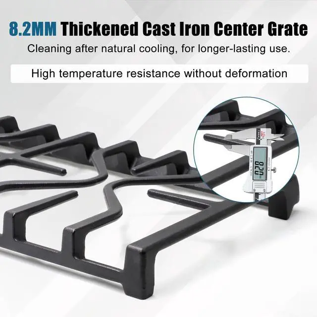 Alt view image 5 of 7 - WB31X27151 Side Grate Replacement Parts for GE Stoves, WB31X24736 General Electric Gas Range Burner Grate Replaces for JGBS66REKSS JGB735SPSS JGBS86SPSS Side Griddle