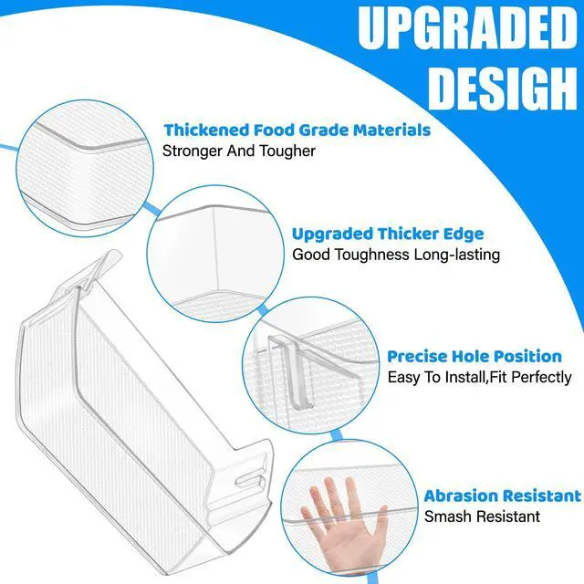 Alt view image 4 of 7 - UPGRADED MAN64628301 Refrigerator Door Bin,Compatible with LG Refrigerator Parts Door Shelf AP6892844 PS12730394,For Kenmore LG Fridge Replacement Parts LRFXC2416S LLMXS3006S LRFXC2416D LRFXC2406S