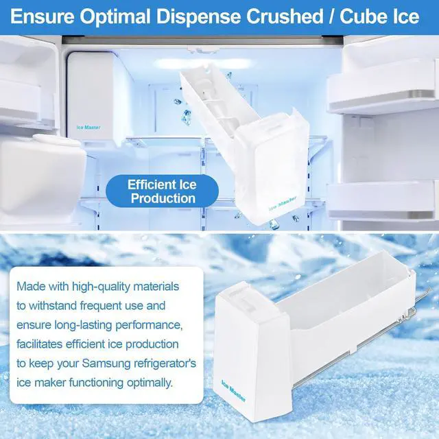 Alt view image 7 of 7 - Upgraded DA63-06925A Refrigerator Ice Maker Tray Compatible with Samsung Ice Bucket Replacement DA63-06925Ax002 Tray Ice Bucket AP6034185, RF32FMQDBSR, RF31FMESBSR, RF28R6201DT, RF28K9380SR Ice Bin