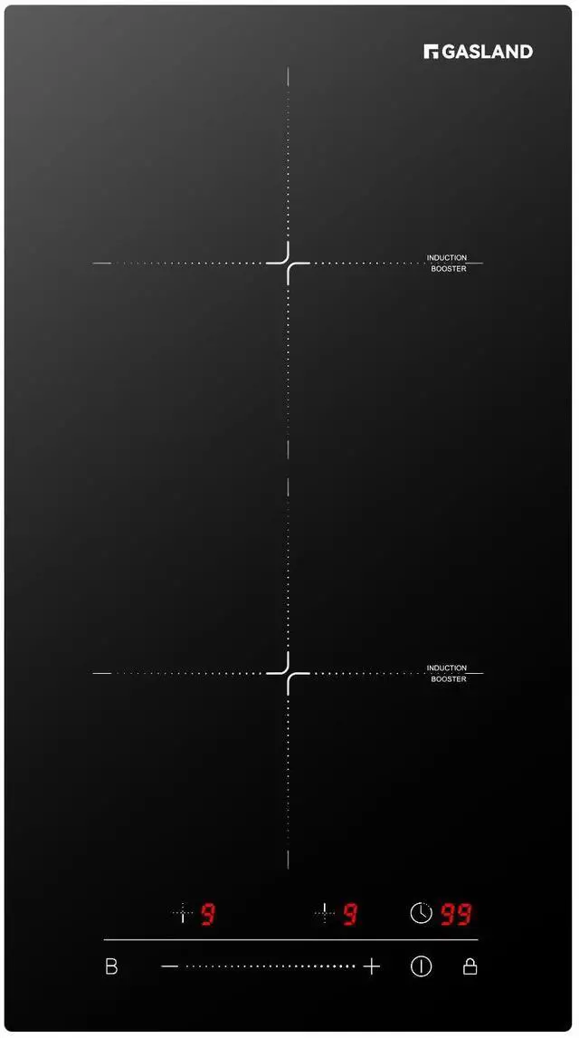 Main image of 12 Inch Built-in Induction Cooktop, 2 Burner with Boost, 220V | ETL Certified, 3500W Fast Heating, 9 Power Levels, Slide Touch Control, Timer & Child Lock, Ideal for Small Kitchens