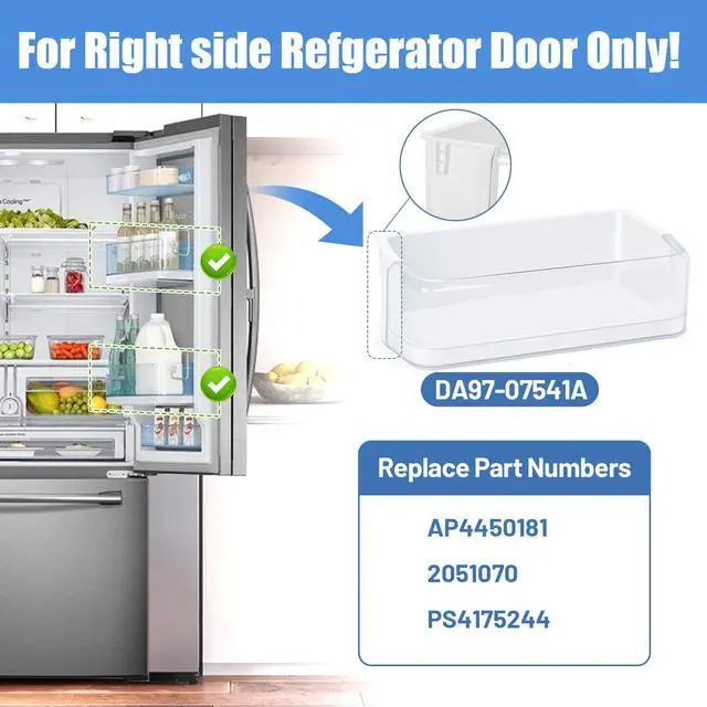 Alt view image 3 of 7 - DA97-07541A Refrigerator Door Shelf Compatible with Samsung Fridge | RFG237 RFG238 Refrigerator Door Shelves Replaces AP4450181 2051070 PS4175244 Door Bin