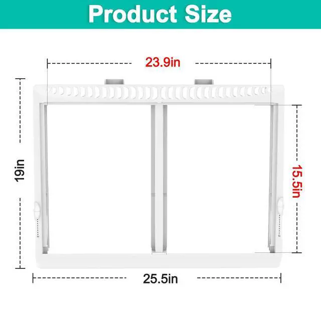 Alt view image 6 of 7 - Upgraded 240364787 Crisper Pan Cover Frame for Frigidaire Refrigerator Crisper Drawer Cover Shelf Frame Replacement 216979402, 240364747, 240364778, 240364794, 1512532 for Crosley Drawer Cover Part