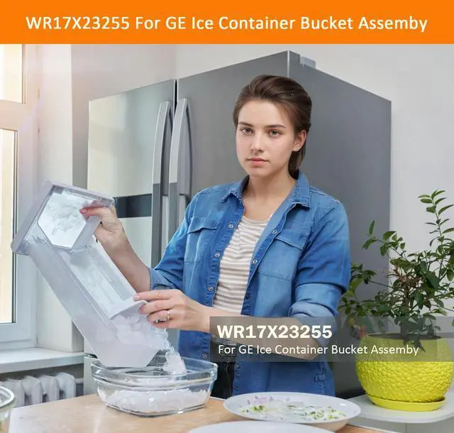 Alt view image 7 of 7 - WR17X23255 for GE Ice Maker Container Auger & Bucket Assembly Replacement, Compatible with GE General Electric Refrigerator, Replacement Part WR17X23255, Replaces WR17X11419, WR01X10189, WR17X10778