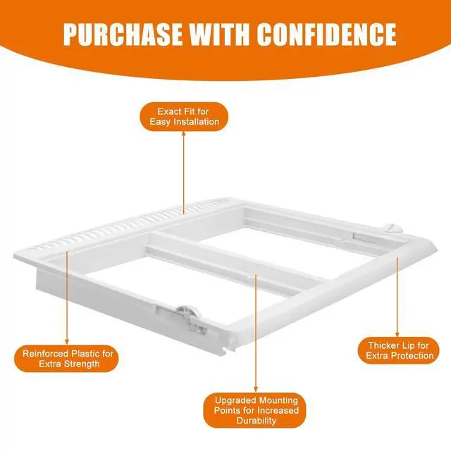 Alt view image 5 of 6 - 240364787 Crisper Pan Cover Compatible with Frigidaire Refrigerator Drawer Cover Unit
