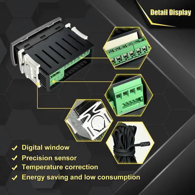 Alt view image 5 of 7 - W0302184 Digital Refrigerator Controller for Atosa, Replacement Part MBF8001 MBF8002 MBF8003 MBF8501 MBF8501GR MBF8503 MBF8503GR MBF8504 MCF8701 MCF8703