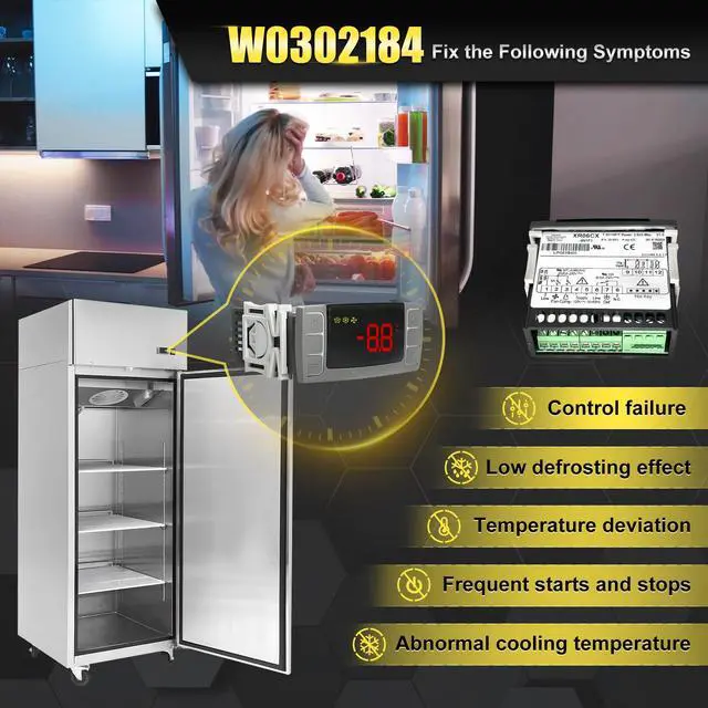 Alt view image 6 of 7 - W0302184 Digital Refrigerator Controller for Atosa, Replacement Part MBF8001 MBF8002 MBF8003 MBF8501 MBF8501GR MBF8503 MBF8503GR MBF8504 MCF8701 MCF8703