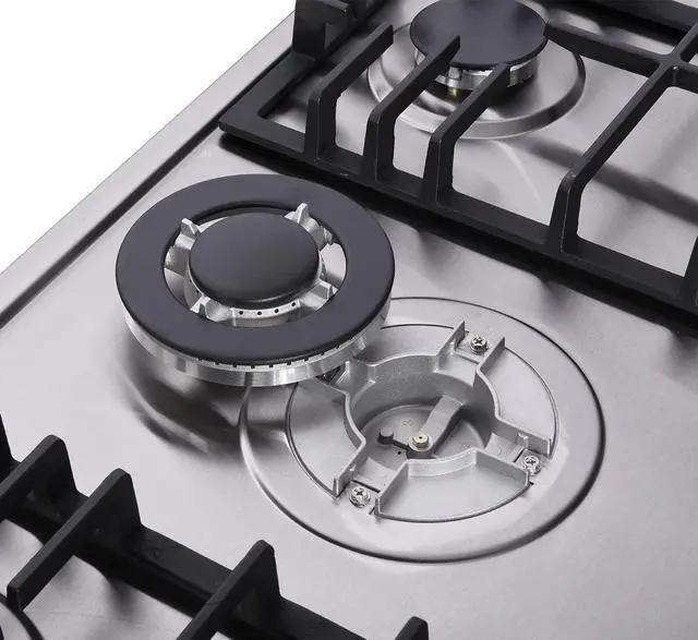 Alt view image 5 of 7 - 12 Inch Gas Cooktop With Dual Fuel Sealed 2 Burners - Stainless Steel Drop-In Hob DK223-A01 Cooker