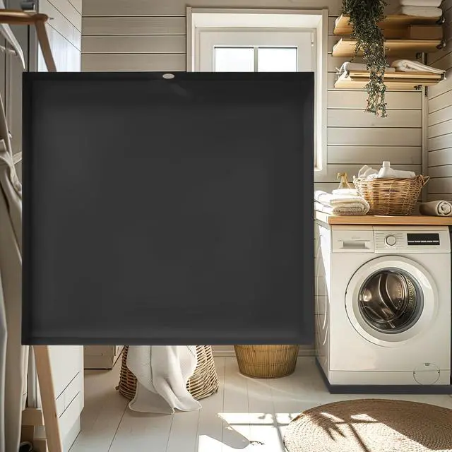 Alt view image 5 of 6 - Heavy Duty Washing Machine Drain Pan 19 Guage Thick Stainless Steel 32X30X2-1/2in, Including 1" Drain Fittings (Matte Black)
