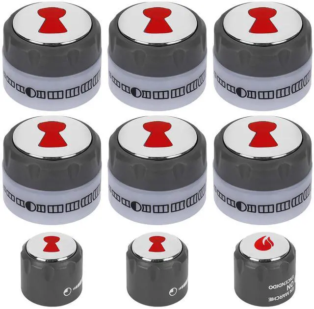 Main image of Grill Control Knobs Kit 67692 Replacement Weber Summit 660/670 Gril Knob | Gas Grill Knob With 6 Main Burner Knob, 1 IR Knob, 1 Smoke and 1 Grill Burner Control Knob - 9 Pack