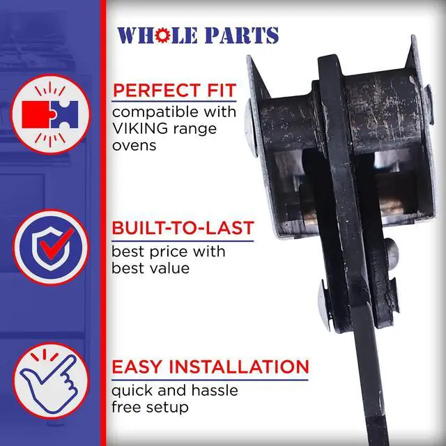 Alt view image 4 of 7 - Upgraded Range Oven Door Hinge Part # PC020188 (PC020015) - Replacement & Compatible With Some Viking Range Oven - Replaces AP5315891?- Non-OEM Viking Appliance Parts & Accessories