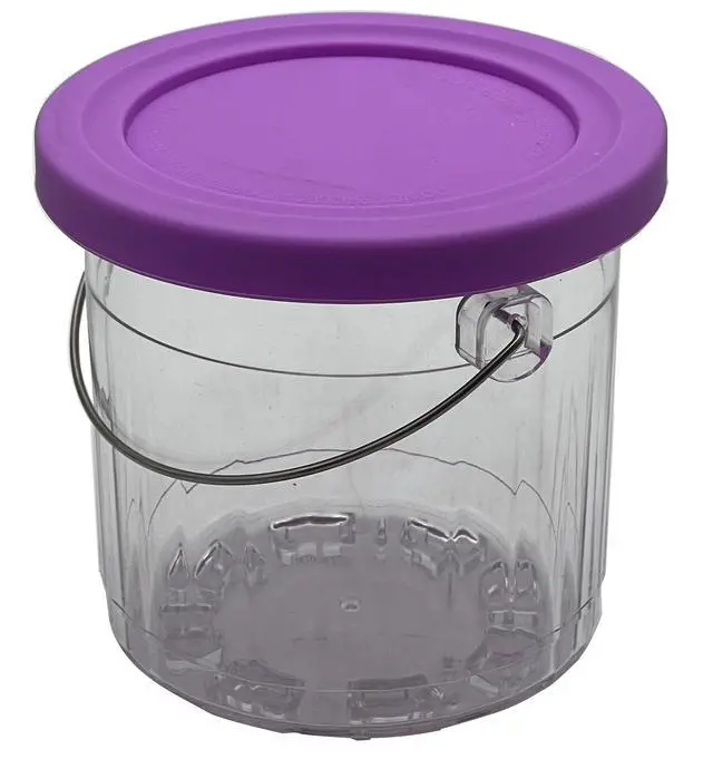 Alt view image 3 of 7 - Replacement Paddle, Outer Bowl with Lid, ice crami Pints, compatible with Ninja Creami Ice Cream Maker: NC301, NC300, NC299AMZ Series (Paddle+Outer Bowl with Lid+4 Pints)