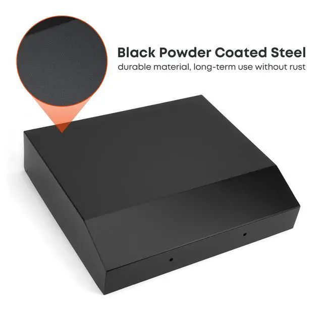 Alt view image 3 of 7 - Hard Cover for 17 inch Blackstone Griddle with Front Grease System, Griddle Lid Fits Models with Removable Screws on Griddle's Rear Panel Only