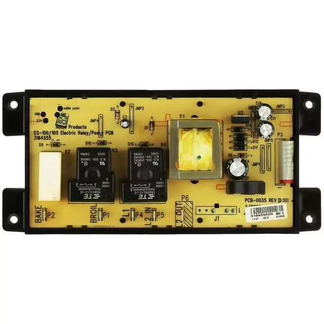 Alt view image 2 of 5 - 316455500 Oven Range Stove Control Board with White and Black Overlays | Compatible with Frigidaire and Electrolux Ovens, 7 Button Panel, Replacement for 5304518660, 316455420R, 316455420