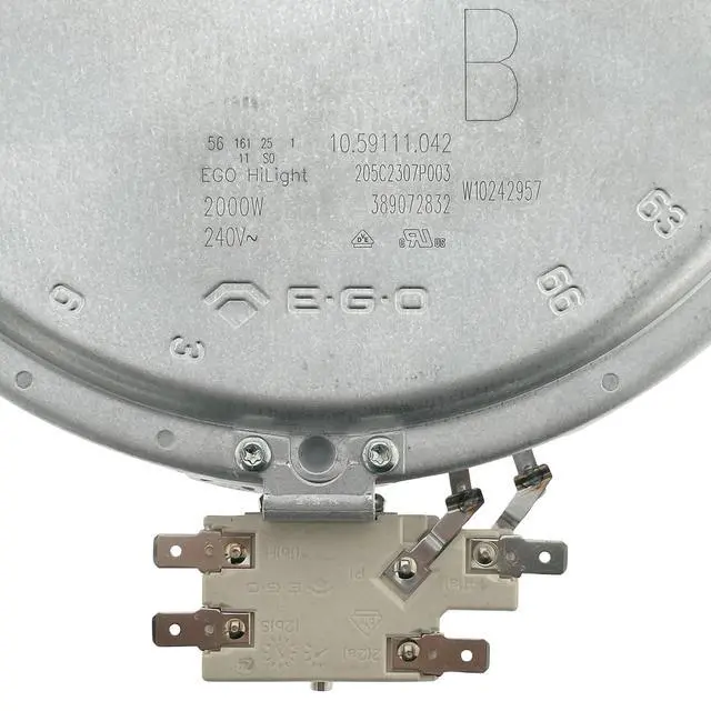Alt view image 4 of 6 - WB30T10045 WPW10242957 Range 8" Radiant Surface Element Burner 2000watt, Replaces WB30T10007 WB30T10132 WB30T10128 WB30K5031 W10823708 WP74007839 205C2307P003 205C2307P006 2152042812 223C7379P001