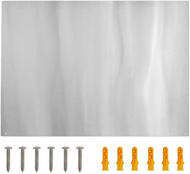 Main image of 36" x 24" Stainless Steel Stove Backsplash Panel Flush Mount Splash Guard for Kitchen Wall, Heat & Stain Resistant, Easy Installation with Pre-Drilled Holes