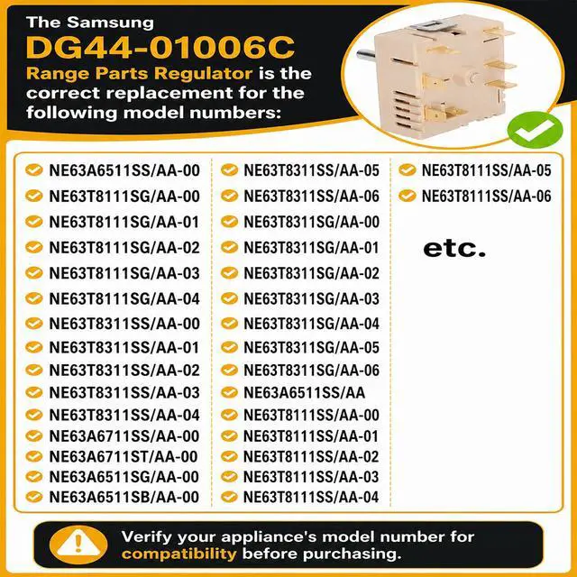 Alt view image 3 of 6 - DG44-01006C Surface Infinite Switch Compatible with Samsung Range Surface Element Control, Infinite Switch Replaces for Samsung PER001-12D, for Stove Replacement Parts