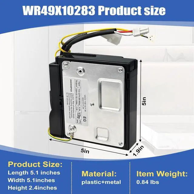 Alt view image 3 of 7 - WR49X10283 519306299 Inverter Control Board Compatible with GE Refrigerator Parts Embraco VCC3 1156 K8 F 90,Replace WR55X10490 WR55X10685 WR55X10979 WR55X11029 AP5669522 PS6883663 2677747