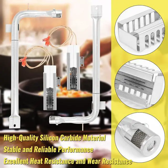Alt view image 5 of 7 - 2Pack Oven Igniter PB040001&Burner Tube PB050012 for Viking Range | Provides Efficient And Precise Ignition, High-Quality Silicon Carbide For Excellent Heat Resistance And Wear Resistance
