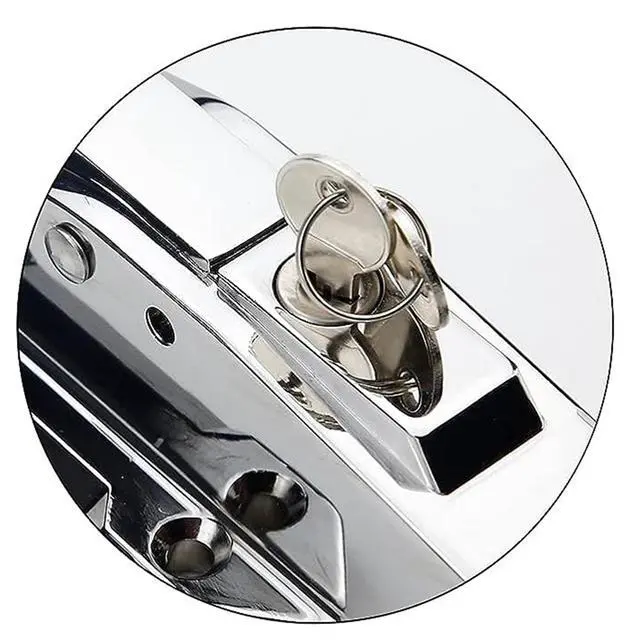 Alt view image 6 of 7 - Walk in Cooler Door Handle,Freezer Door Handle, Freezer Door latches, Suitable for Freezer Door Locks, Oven Locks, Laboratory Door Locks, or Other Equipment (Base Height 3.5inch)