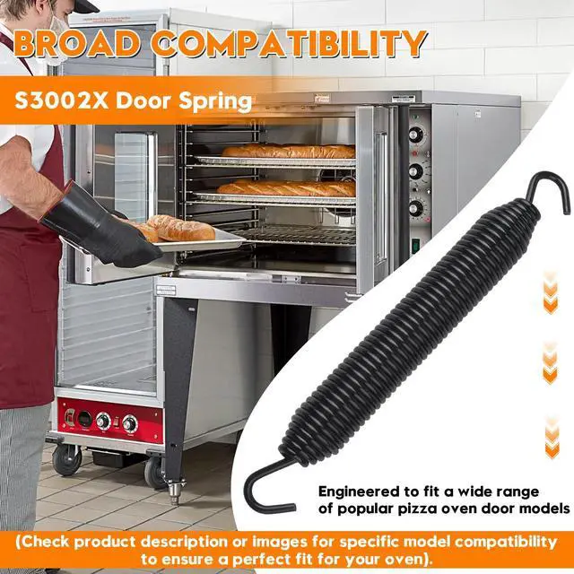 Alt view image 3 of 7 - S3002X Oven Door Spring Fits for Bakers Pride Top Door Commercial Oven | Spring for 101 151 251 301 Marsal SD1060, Replacement for 2P-S3002A All Points 26-2015, 11-1/2" x 1-1/4" Loose Swivel Hook