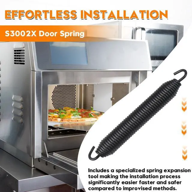 Alt view image 5 of 7 - S3002X Oven Door Spring Fits for Bakers Pride Top Door Commercial Oven | Spring for 101 151 251 301 Marsal SD1060, Replacement for 2P-S3002A All Points 26-2015, 11-1/2" x 1-1/4" Loose Swivel Hook
