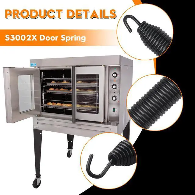 Alt view image 6 of 7 - S3002X Oven Door Spring Fits for Bakers Pride Top Door Commercial Oven | Spring for 101 151 251 301 Marsal SD1060, Replacement for 2P-S3002A All Points 26-2015, 11-1/2" x 1-1/4" Loose Swivel Hook