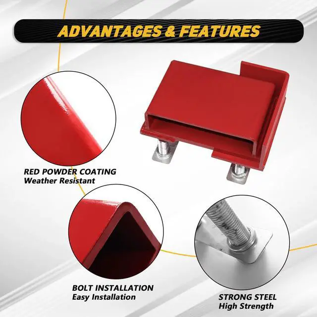 Alt view image 4 of 6 - Door Lock Protection Device Shipping Container Lock Box | Heavy Duty Bolt-On Keyed Box Accessories with Padlock & 5 Keys