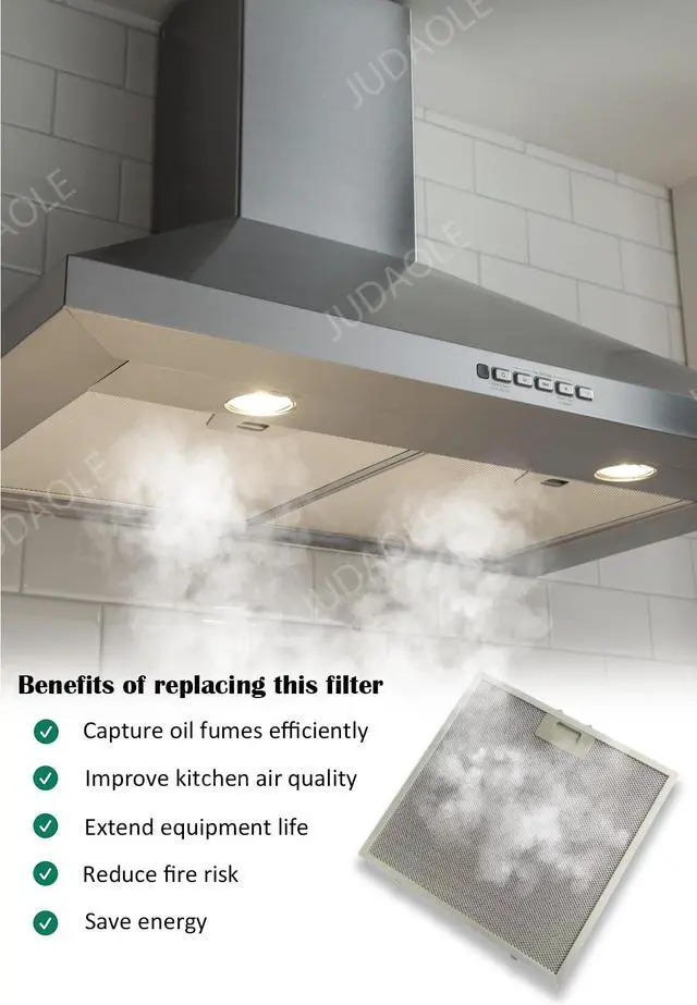 Alt view image 2 of 5 - Range Hood Grease Filter For GE JVX5300SJ2SS,JVX5305DJ2BB, JVX5300DJ2WW,JVX5305DJ2WW, JVX5305SJ2SS,JVX5300EJ2ES