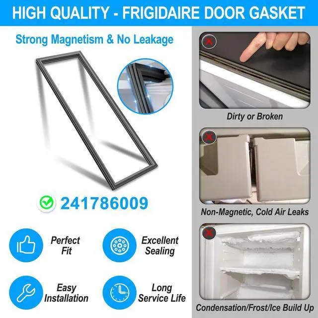 Alt view image 5 of 7 - Upgraded 241786013 241786009 241786005 Refrigerator Door Gasket Replacement Compatible with Frigidaire Electrolux Kenmore Fridge Door Seal 241786001 241569801 Refrigerator Fresh Food Door Gasket