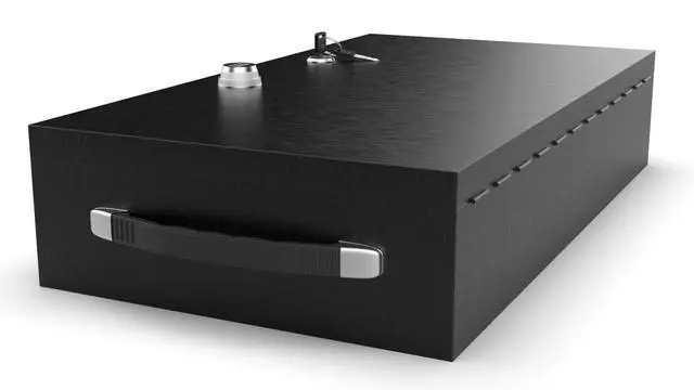 Alt view image 5 of 7 - Fire Retardant Large Strong Box, Dual Combination and Key Lock Steel Security Chest Fits Legal Documents & More Flat, Fire Resistant to Safeguard Vitals, 0.43 Cubic Ft, 18" x 10" x 3.5" Interior
