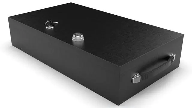Alt view image 7 of 7 - Fire Retardant Large Strong Box, Dual Combination and Key Lock Steel Security Chest Fits Legal Documents & More Flat, Fire Resistant to Safeguard Vitals, 0.43 Cubic Ft, 18" x 10" x 3.5" Interior