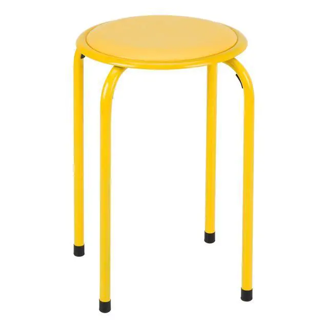 Alt view image 3 of 7 - Stacking Stools with Padded Seats for Kids and Adults, 17" Standard Height Portable Nesting Padded Classroom Stools, Assorted Color, Pack of 5