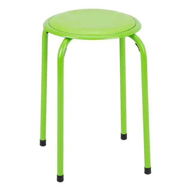 Alt view image 4 of 7 - Stacking Stools with Padded Seats for Kids and Adults, 17" Standard Height Portable Nesting Padded Classroom Stools, Assorted Color, Pack of 5