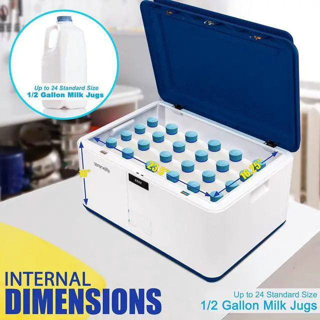 Alt view image 3 of 7 - Lockable Storage Box, 21 Gallon Capacity Storage Trunk with Combination Lock, Locking Container Bin for Organization, Blue