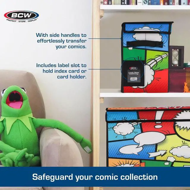 Alt view image 4 of 6 - Comic Foldaway | Collapsible Comic Book Storage Tote for 125-150 Comic Books | Foldable Box for Comic Books (4 Pack, Pow!)