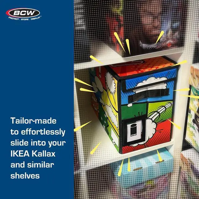 Alt view image 6 of 6 - Comic Foldaway | Collapsible Comic Book Storage Tote for 125-150 Comic Books | Foldable Box for Comic Books (4 Pack, Pow!)