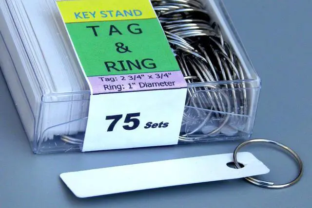 Alt view image 4 of 4 - Keystand #75MGN Key Rack, 75 Bolted Heavy-Duty Metal Hooks with Extra Spacing, Custom Nameplate for Dealerships, Realtors, Hospitals, or Schools (75 Sets of Tag & Ring are Included)